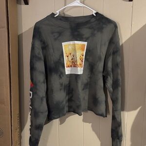 Polaroid Black Tie-Dye Long Sleeve Tee